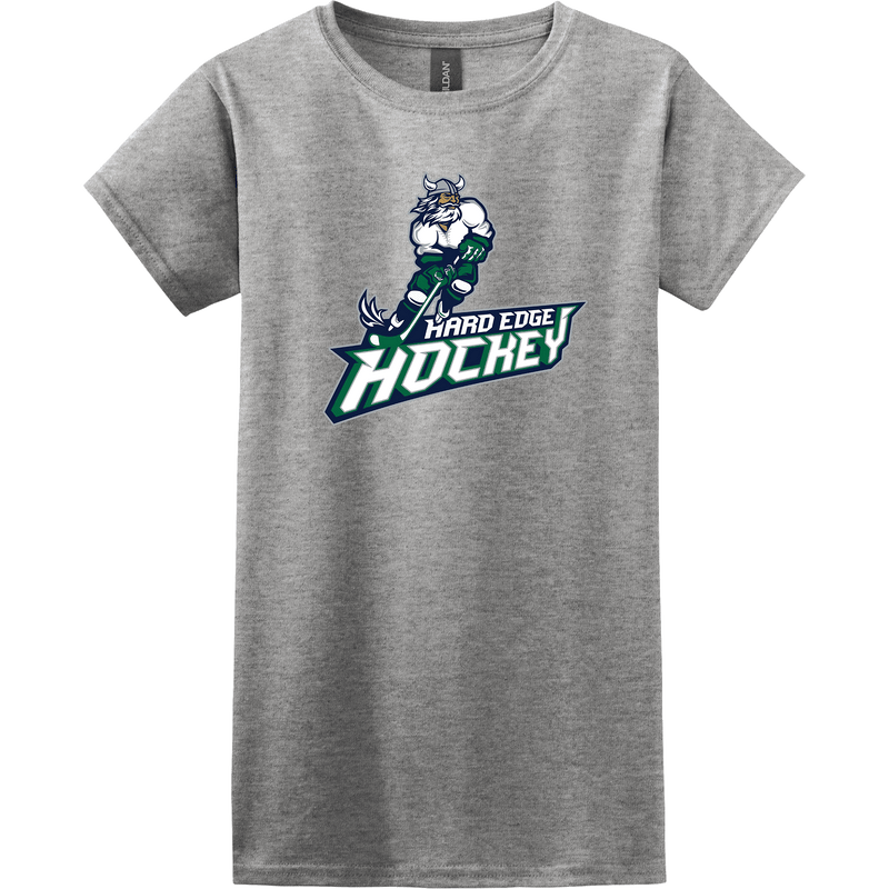 Hard Edge Hockey Softstyle Ladies' T-Shirt