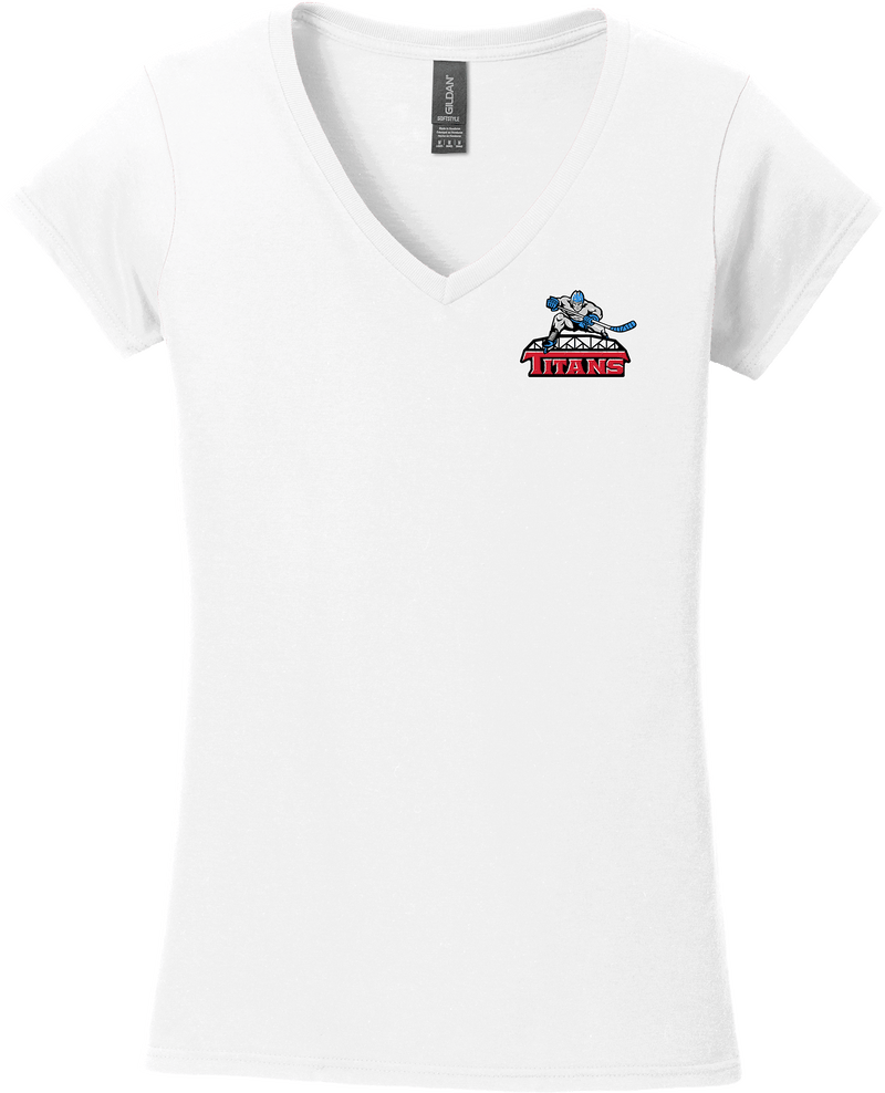 NJ Titans Softstyle Ladies Fit V-Neck T-Shirt