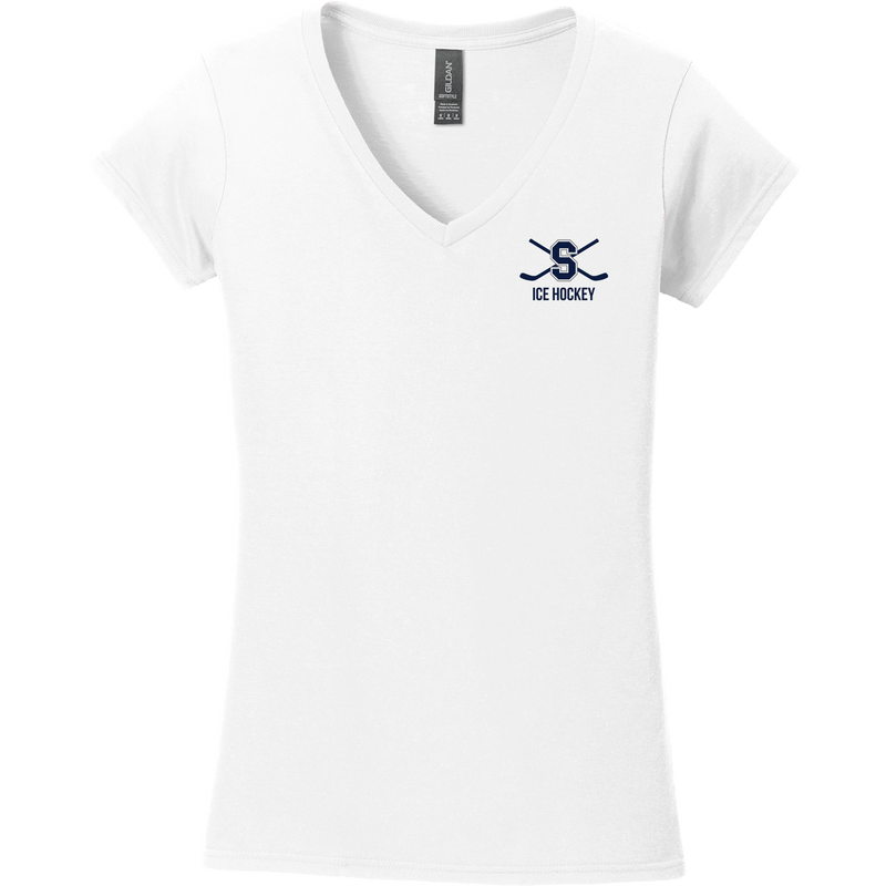 Midd South Hockey Softstyle Ladies Fit V-Neck T-Shirt