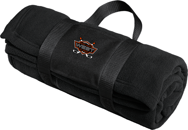 Orange County West Fleece Blanket with Carrying Strap