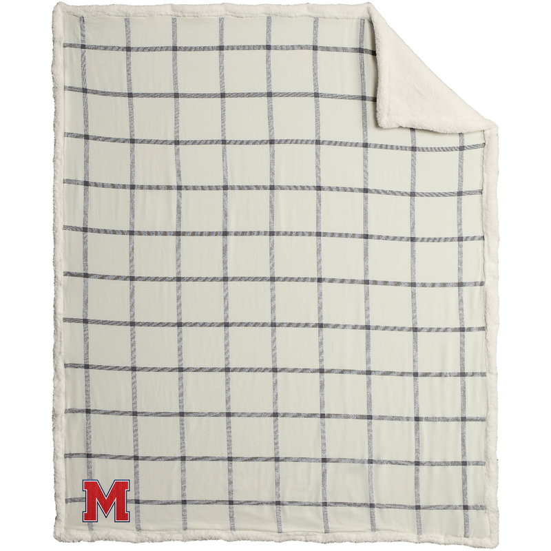 Mount St. Charles Flannel Sherpa Blanket