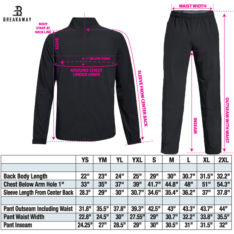 Adult Breakaway Lightweight Warm Up Jacket (Mustangs)