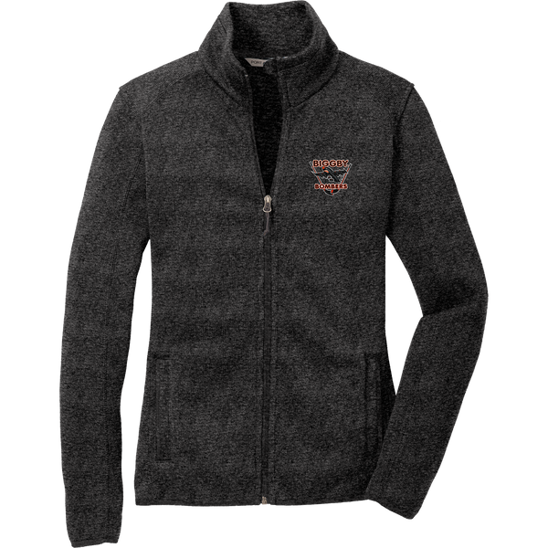 Biggby Bombers Ladies Sweater Fleece Jacket