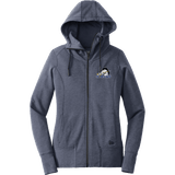 Mid-State Mustangs New Era Ladies Tri-Blend Fleece Full-Zip Hoodie