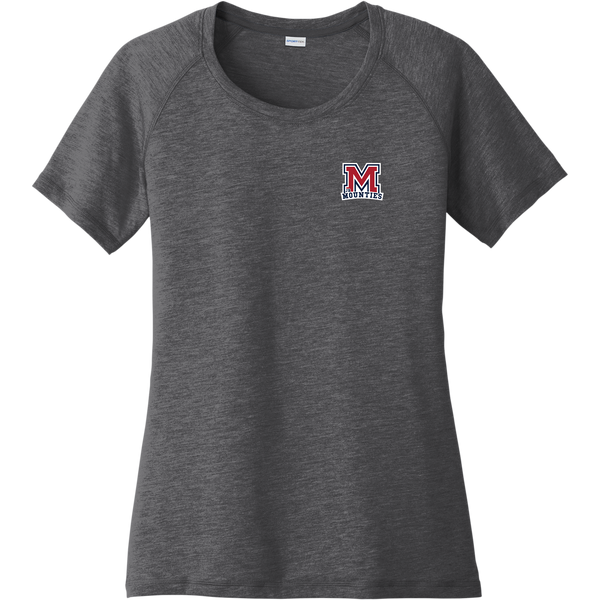 Jr. Mounties Ladies PosiCharge Tri-Blend Wicking Scoop Neck Raglan Tee