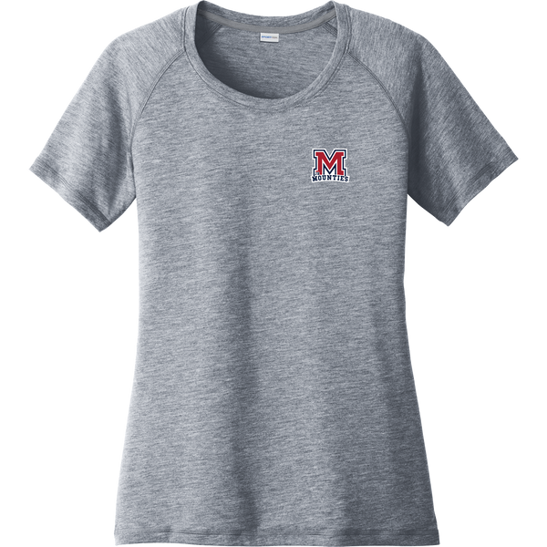 Jr. Mounties Ladies PosiCharge Tri-Blend Wicking Scoop Neck Raglan Tee