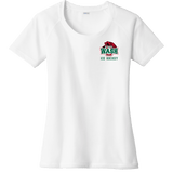 Wash U Ladies PosiCharge Tri-Blend Wicking Scoop Neck Raglan Tee