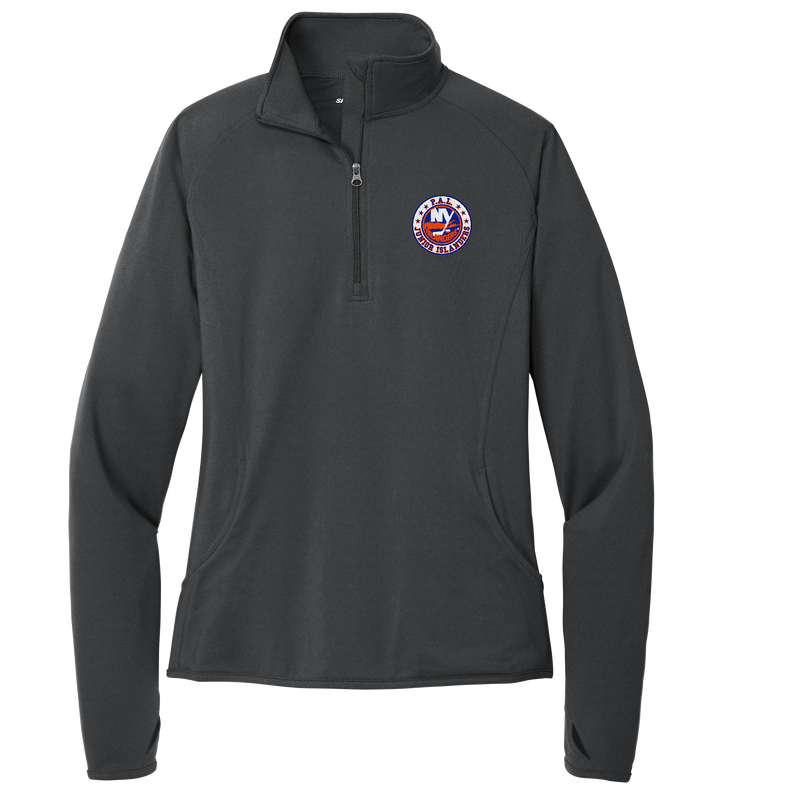 PAL Jr. Islanders Ladies Sport-Wick Stretch 1/4-Zip Pullover