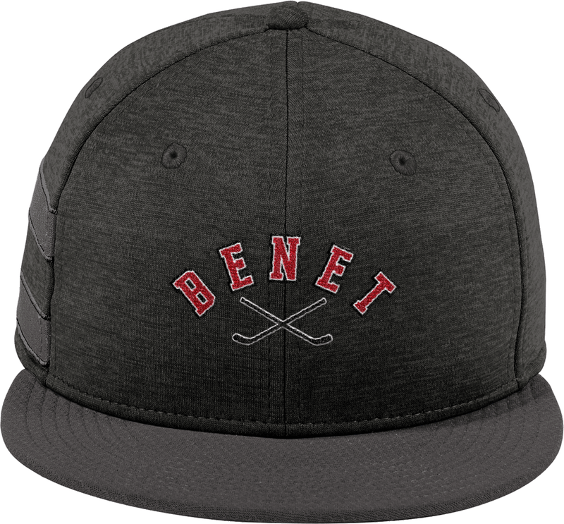 Benet Hockey New Era Shadow Heather Striped Flat Bill Snapback Cap