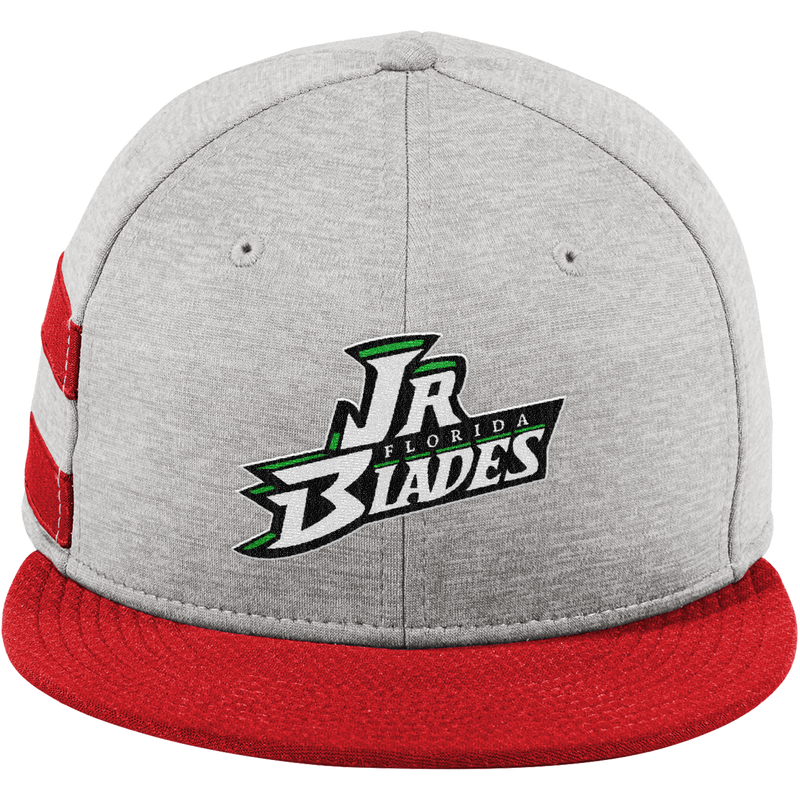 Junior Blades New Era Shadow Heather Striped Flat Bill Snapback Cap