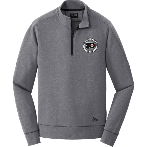 Philadelphia Flyers Elite New Era Tri-Blend Fleece 1/4-Zip Pullover