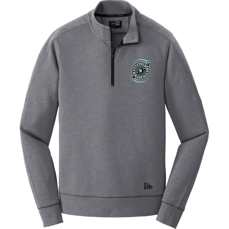 Brooklyn Aviators New Era Tri-Blend Fleece 1/4-Zip Pullover