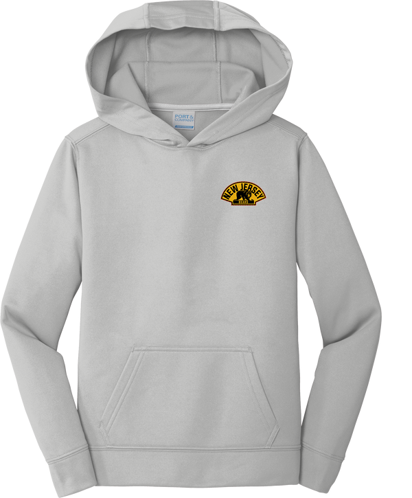 NJ Bears Youth Performance Fleece Pullover Hooded Sweatshirt