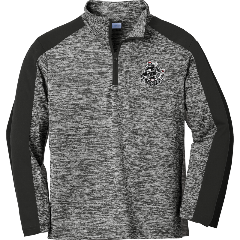 Grundy Senators Youth PosiCharge  Electric Heather Colorblock 1/4-Zip Pullover