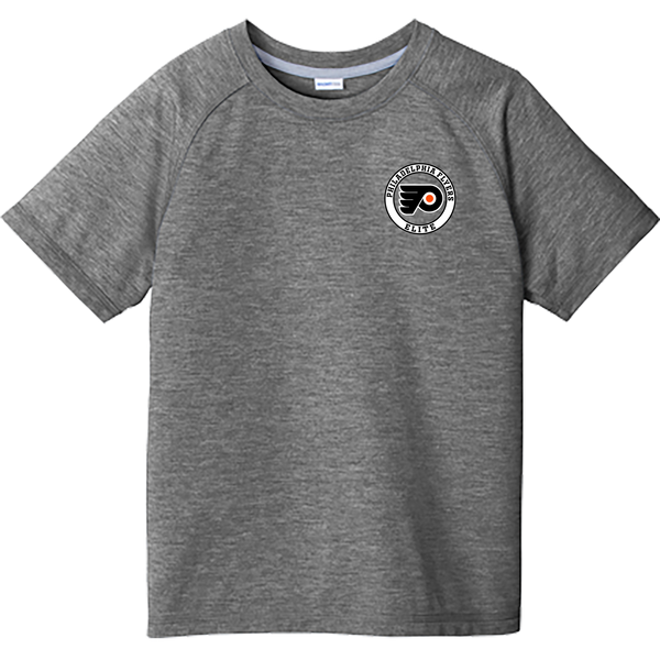 Philadelphia Flyers Elite Youth PosiCharge  Tri-Blend Wicking Raglan Tee