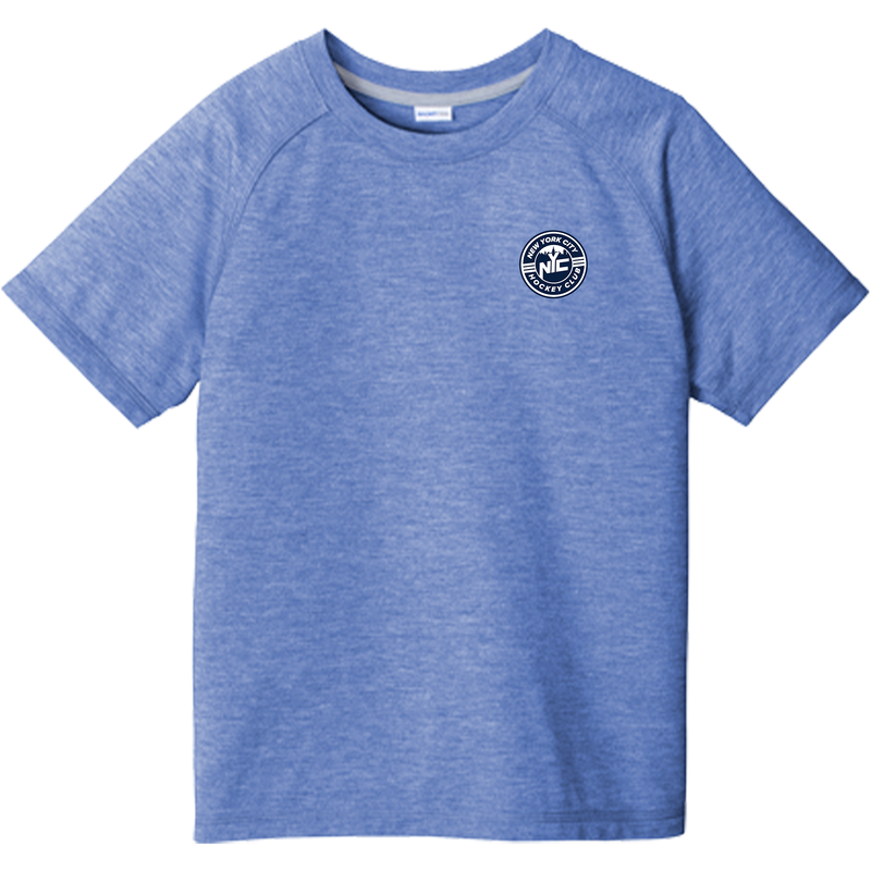 NYC Hockey Club Youth PosiCharge Tri-Blend Wicking Raglan Tee