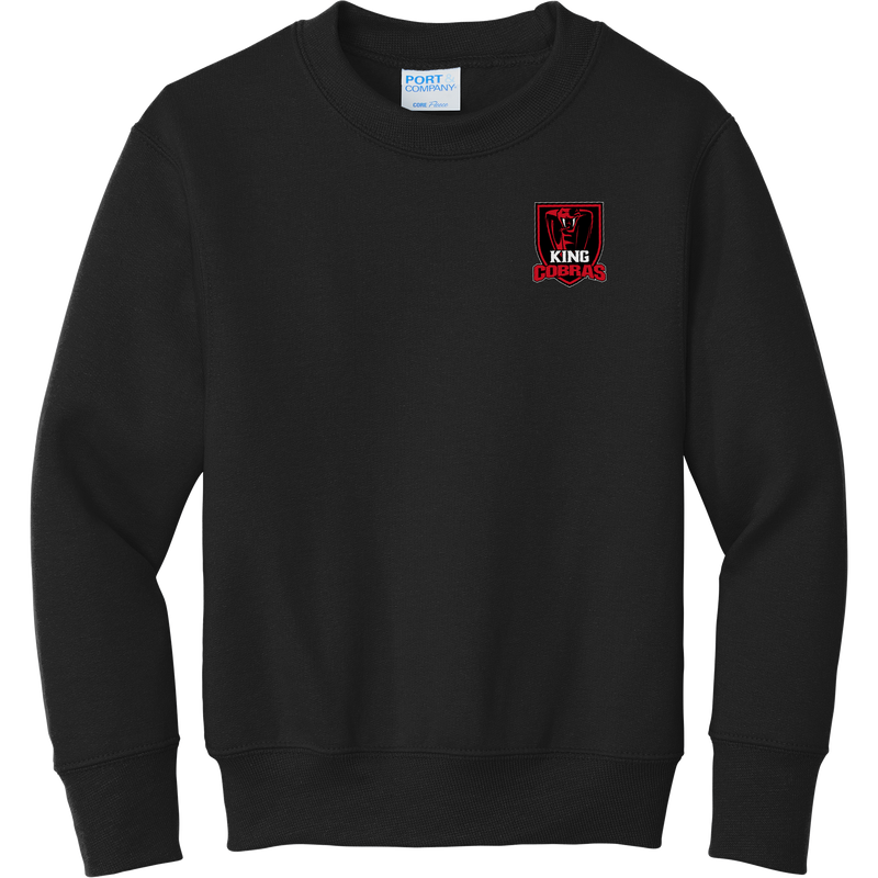 King Cobras Youth Core Fleece Crewneck Sweatshirt